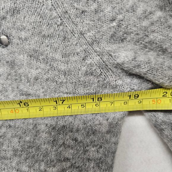 Ikks Gray Soft Wool blend Turtleneck Studded Tunic Sweater - Picture 5 of 9